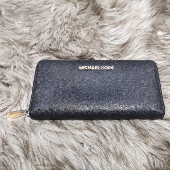 Michael Kors Handbags - Michael Kors Saffiano Black Wallet